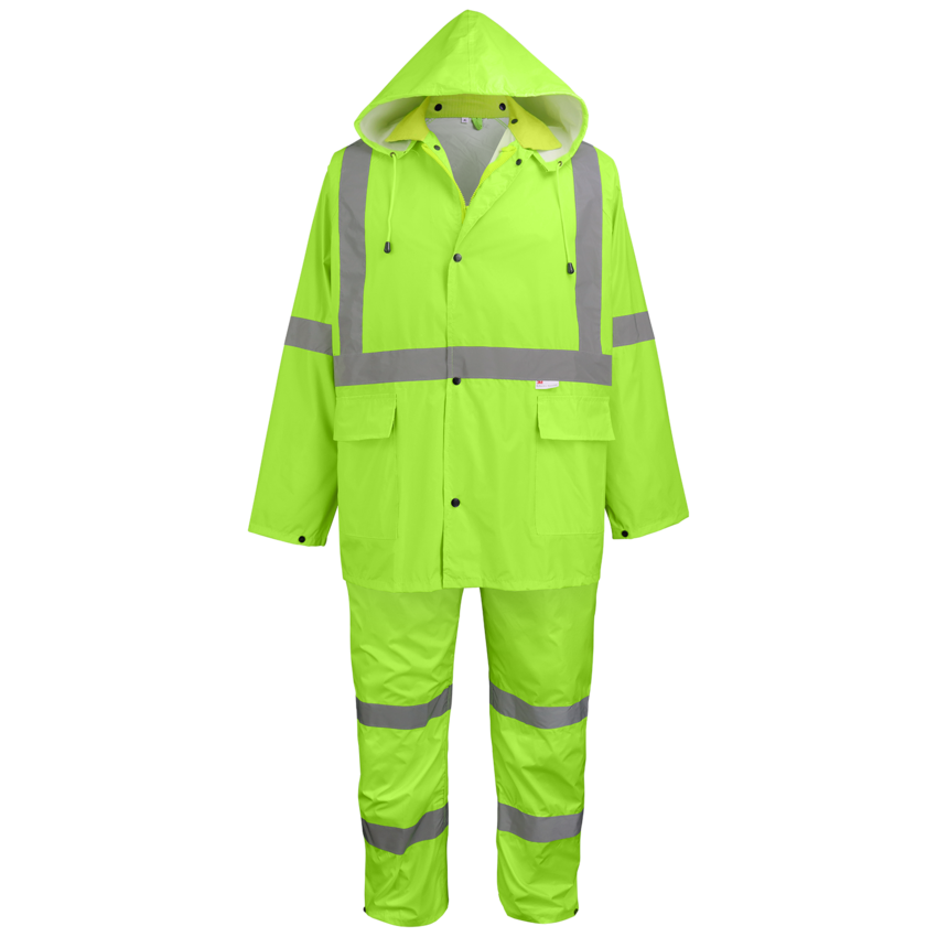 FrogWear® HV Three-Piece High-Visibility Rain Suit