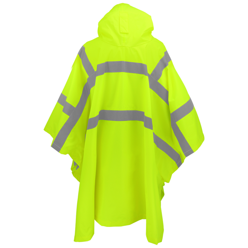 FrogWear® HV High-Visibility Yellow/Green Polyester Rain Poncho