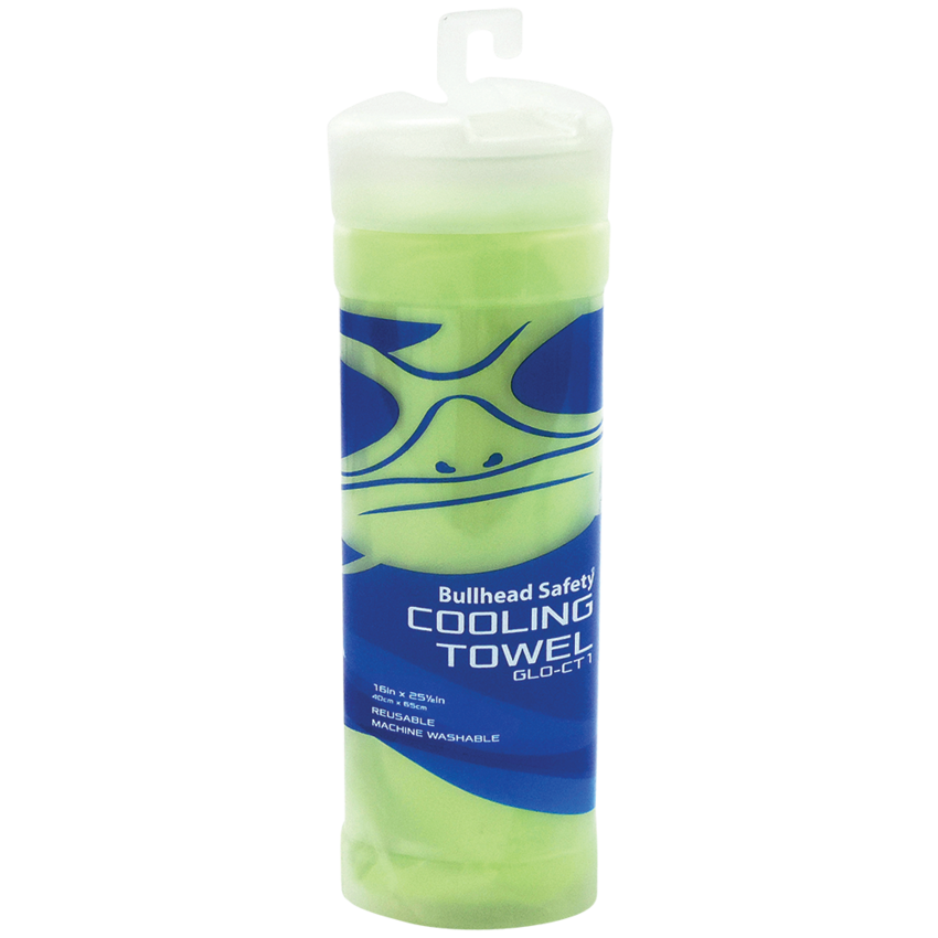 Bullhead Safety® Cooling High-Visibility Yellow/Green Cooling Towel