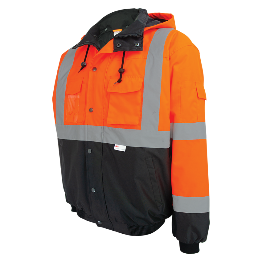 FrogWear® HV High-Visibility Orange Winter Bomber Jacket