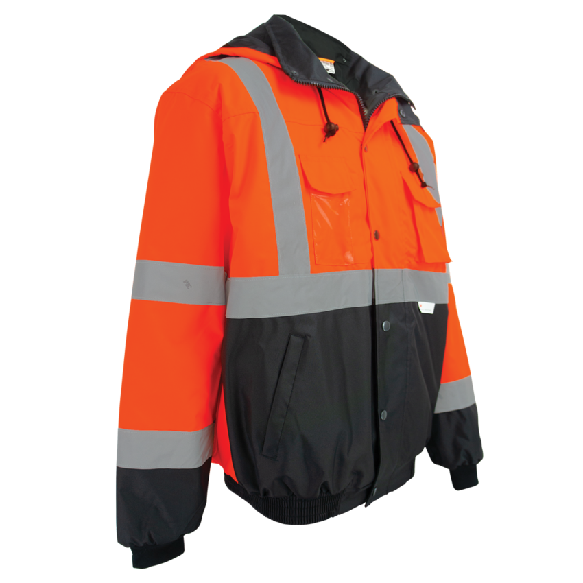 FrogWear® HV High-Visibility Orange Winter Bomber Jacket