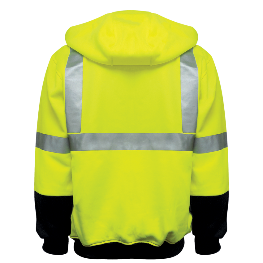 FrogWear® HV High-Visibility Polyester Fleece Hooded Sweatshirt