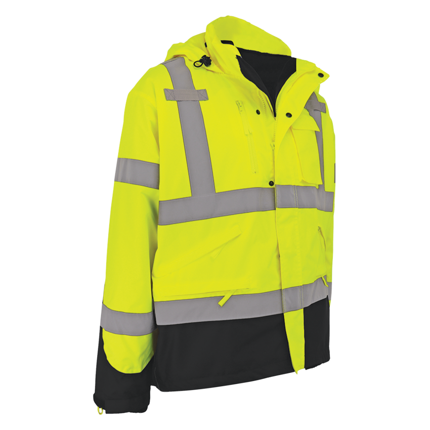FrogWear® HV High-Visibility Yellow/Green Three-in-One Winter Parka Jacket