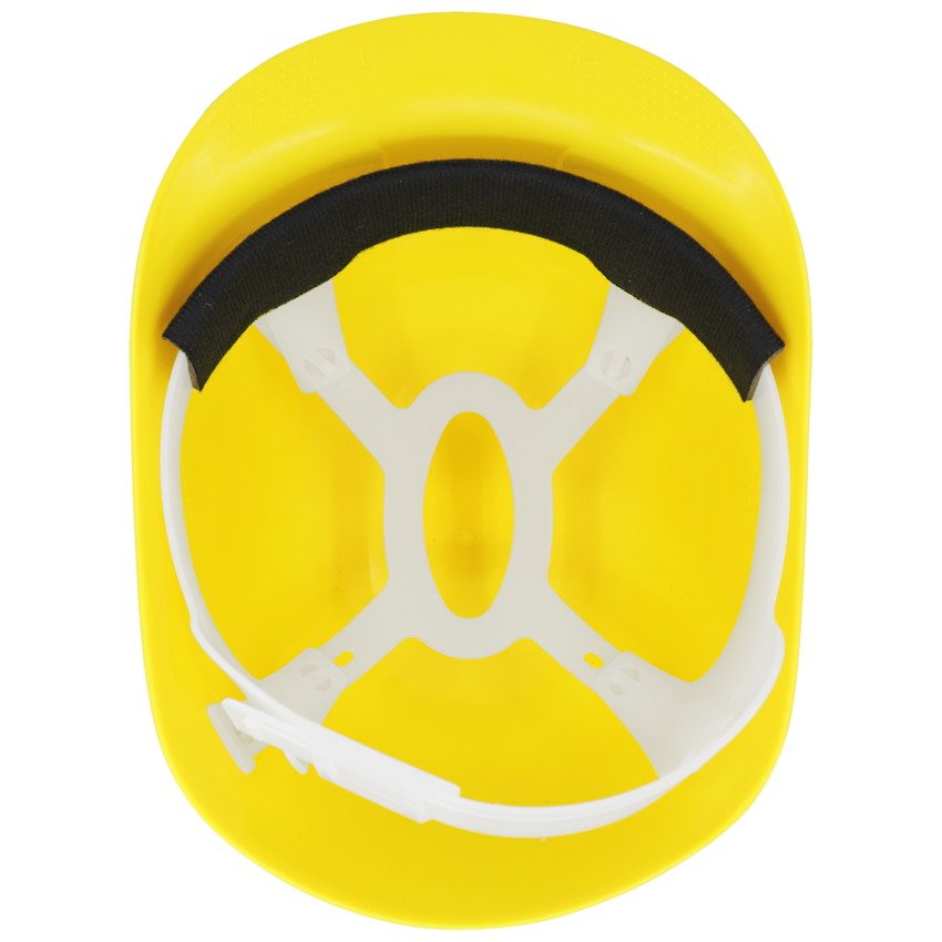 Bullhead Safety™ Head Protection Yellow Vented Bump Cap With Four-Point Slide Lock Suspension