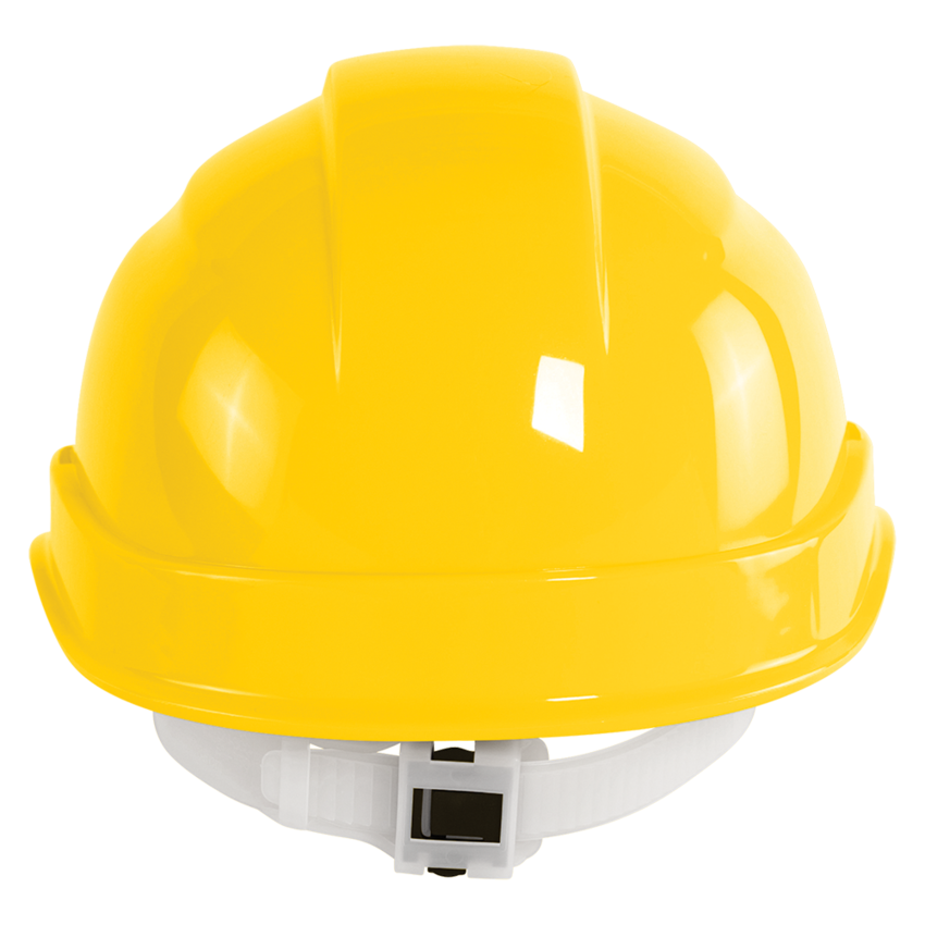 Bullhead Safety™ Head Protection Yellow Unvented Cap Style Hard Hat With Six-Point Slide Lock Suspension