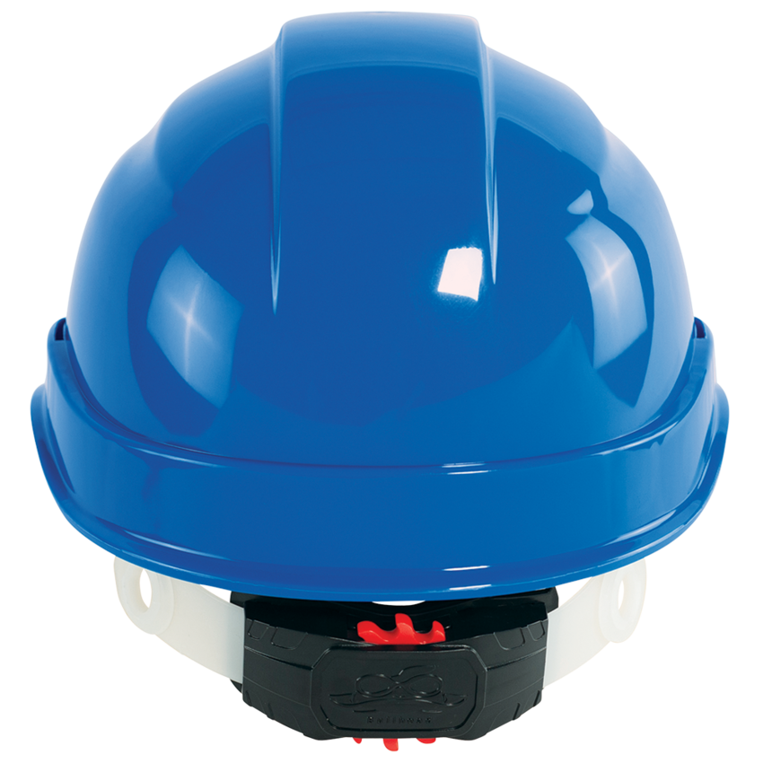 Bullhead Safety™ Head Protection Blue Unvented Cap Style Hard Hat With Six-Point Ratchet Suspension