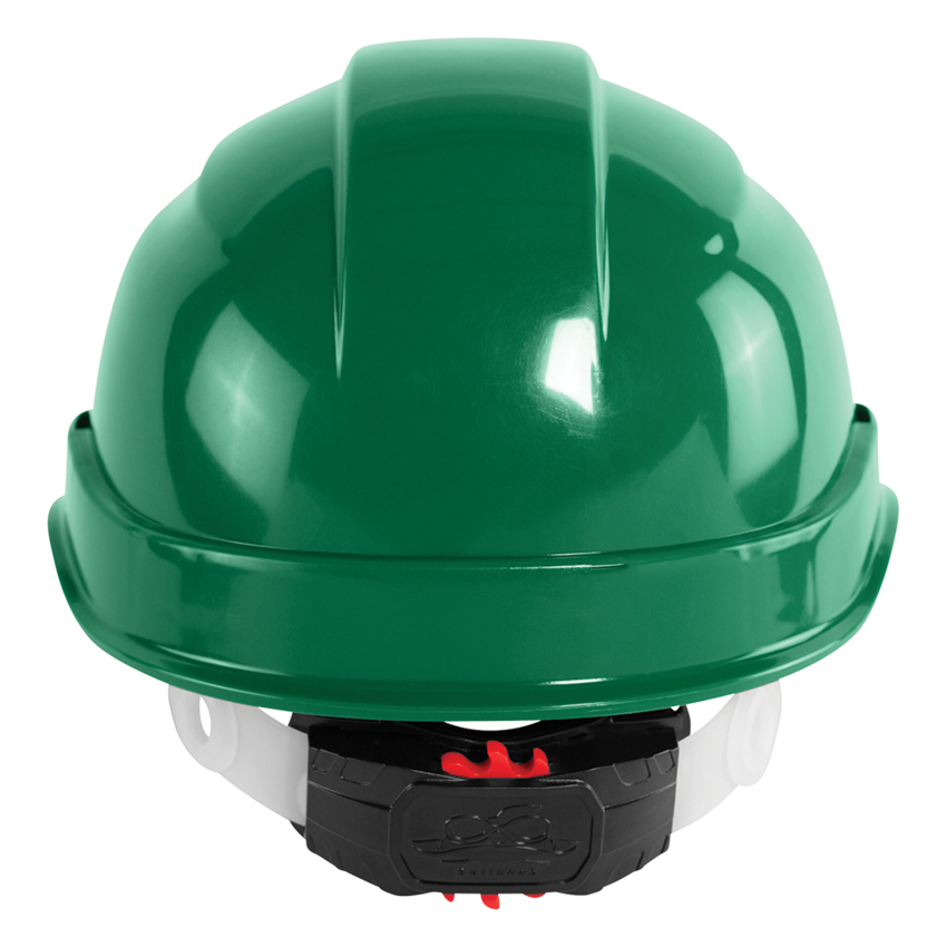 Bullhead Safety™ Head Protection Green Unvented Cap Style Hard Hat With Six-Point Ratchet Suspension