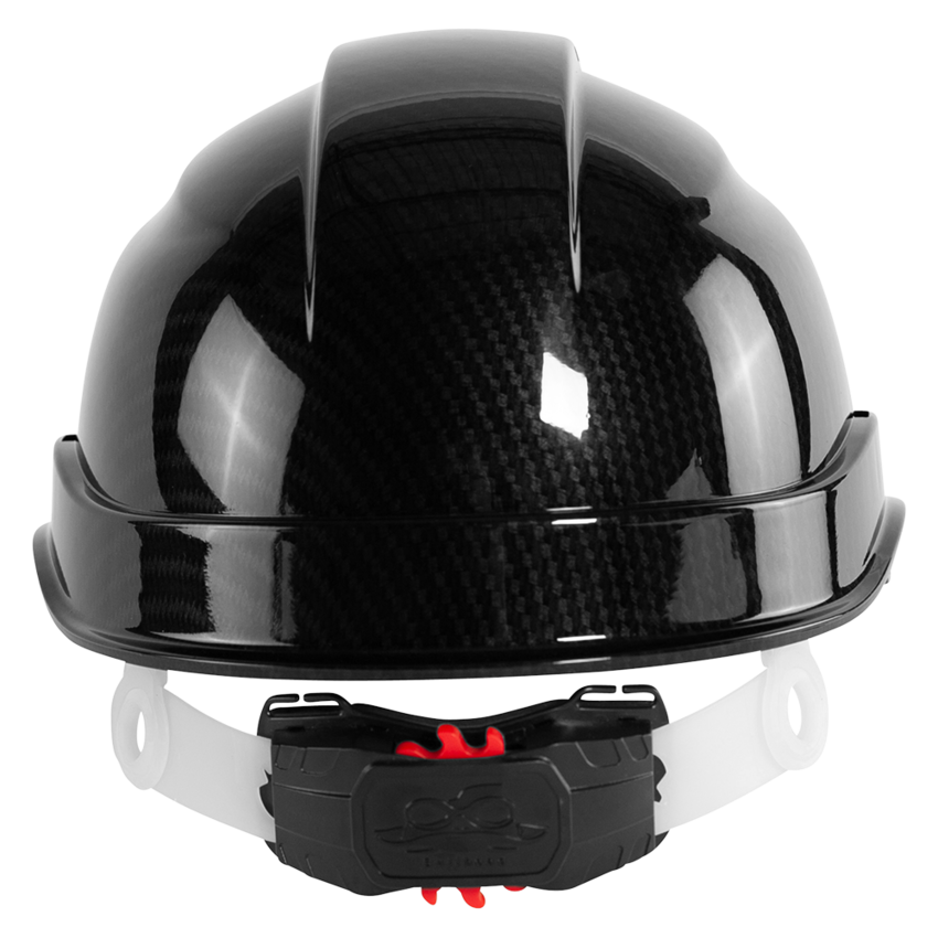Bullhead Safety™ Head Protection Shiny Black Graphite Vented Cap Style Hard Hat With Six-Point Ratchet Suspension