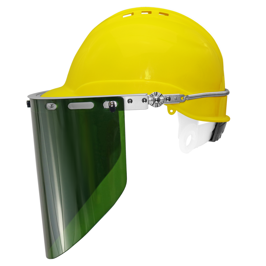 Bullhead Safety&trade; Head Protection Green Polycarbonate IR 3.0 Welding Face Shield