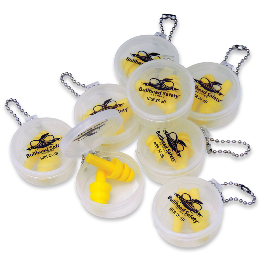 Bullhead Safety® Hearing Protection Uncorded Reusable Silicone NRR 26 dB Earplugs