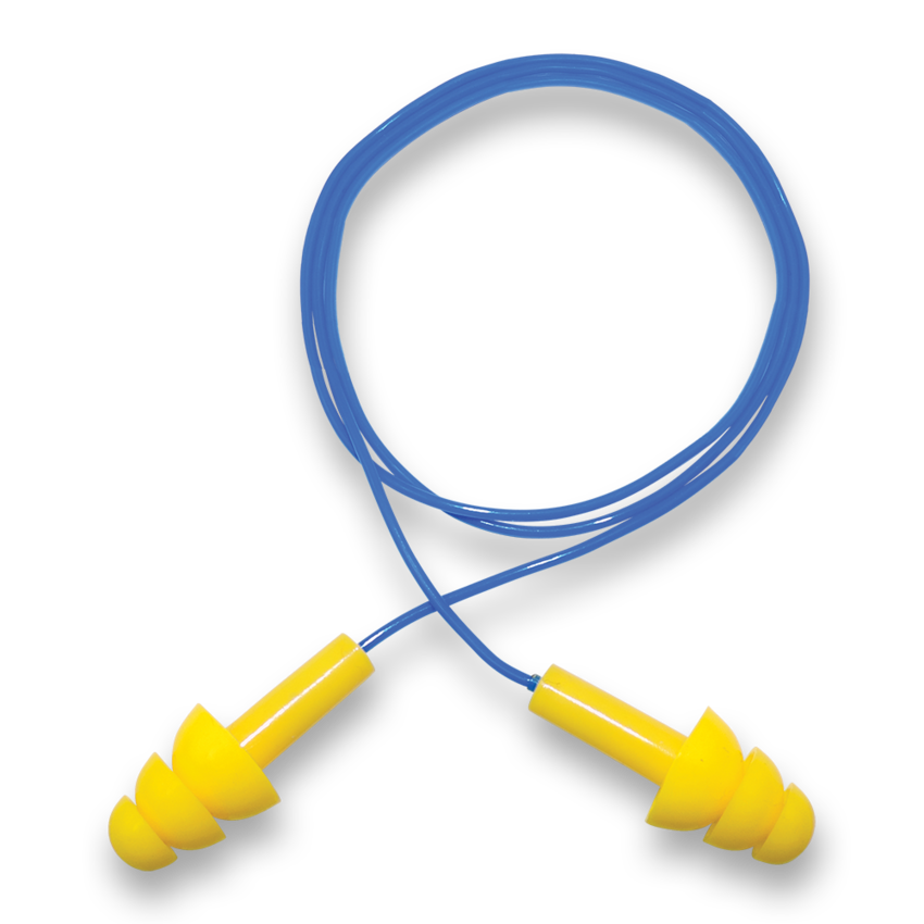 Bullhead Safety® Hearing Protection Corded Reusable Silicone NRR 26 dB Earplugs