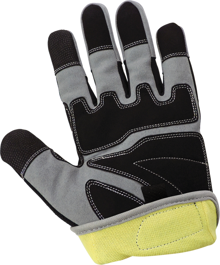 Hot Rod Gloves® Premium Synthetic Leather Palm Performance Mechanics Style Gloves with a Cut Resistant Liner, Impact Protection, and a Mesh Back
