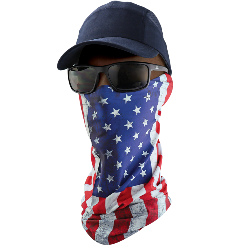 FrogWear™ Premium, Multi-Function, Cooling Neck Gaiter, U.S.A. Flag Design