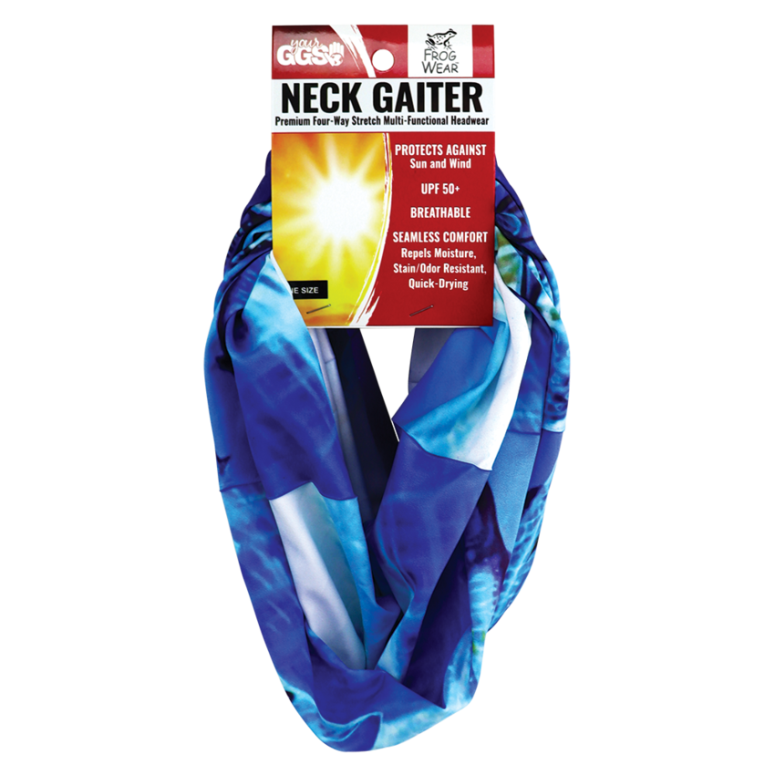 FrogWear™ Premium, Multi-Function, Cooling Neck Gaiter, Underwater Wildlife Design