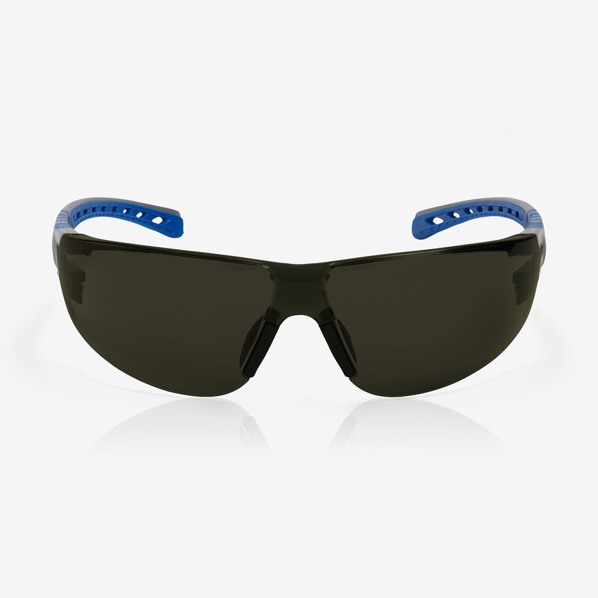 Stream Evo&trade; IRG Lens, Gray and Blue Frame Safety Glasses