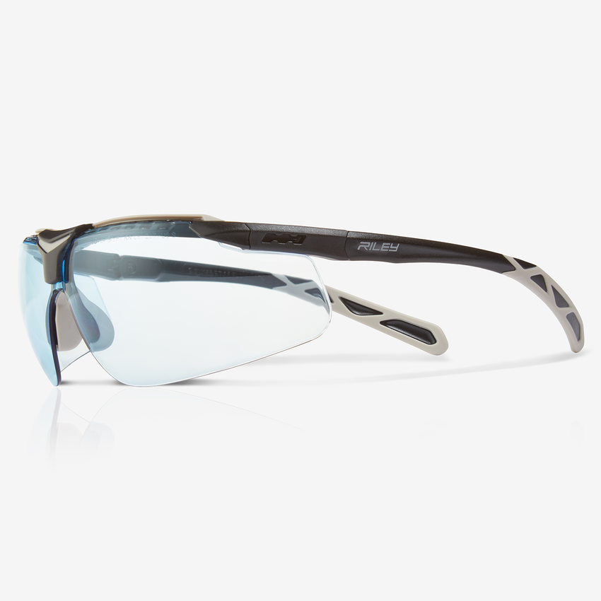 Flux&trade; Blue Performance Fog Technology Lens, Black and Gray Adjustable Frame Safety Glasses