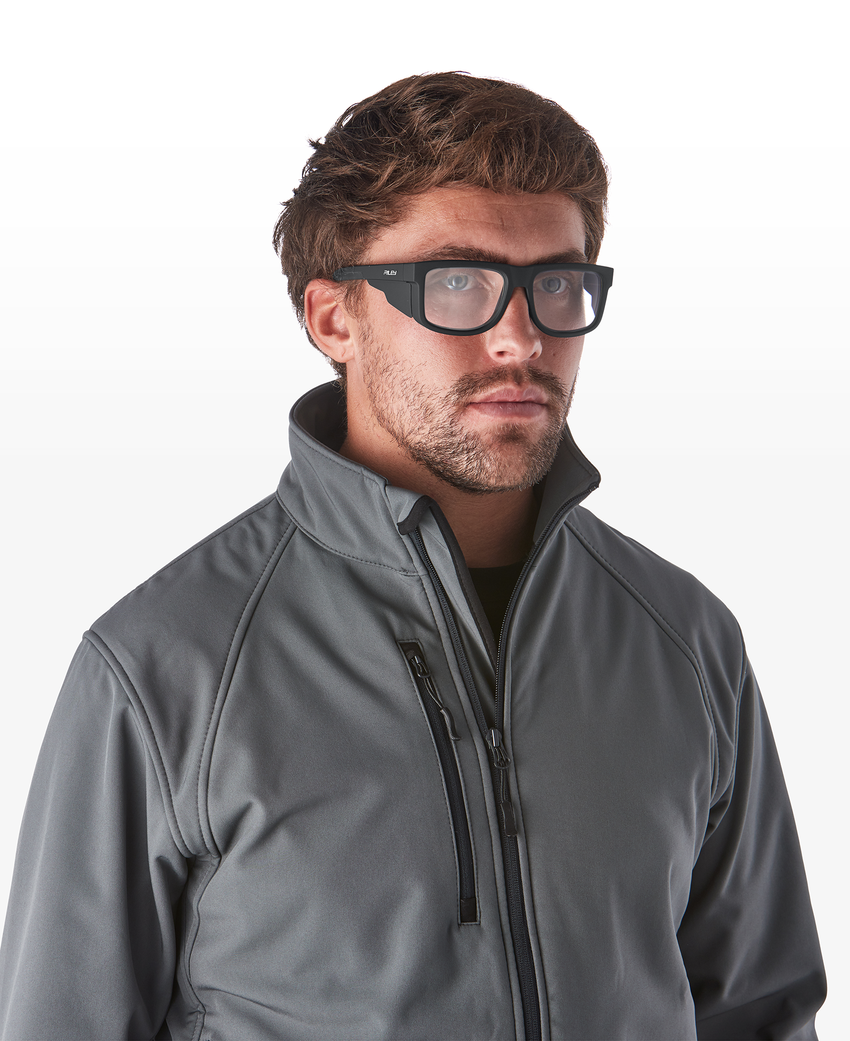 Navigator&trade; Clear Anti-Fog Lens, Matte Black Frame Safety Glasses