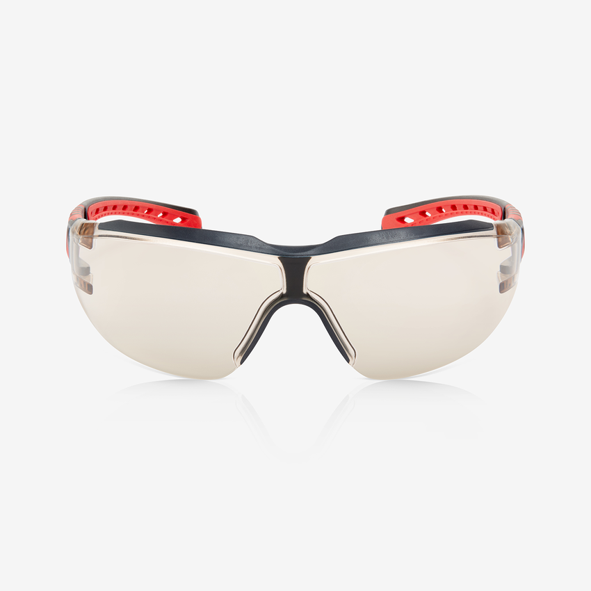 Sparta&trade; (Eco) LED Anti-Fog Lens, Black and Red Frame Safety Glasses