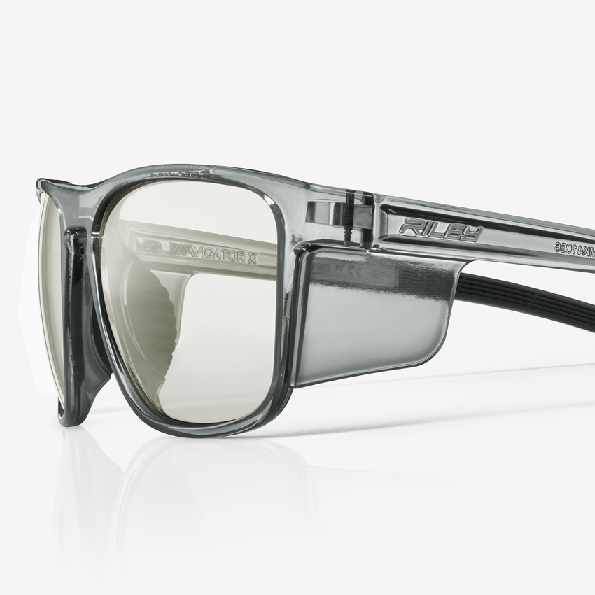 Navigator X LED Anti-Fog Lens, Gray Frame Safety Glasses