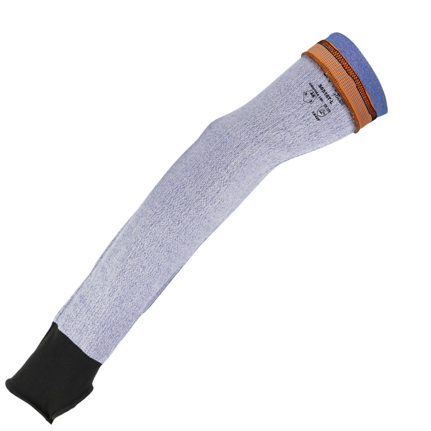 Samurai Glove&reg; Blue-and-White 15-Gauge Tuffalene&reg; UHMWPE 18-Inch Sleeves with Cut, Abrasion, and Puncture Resistance