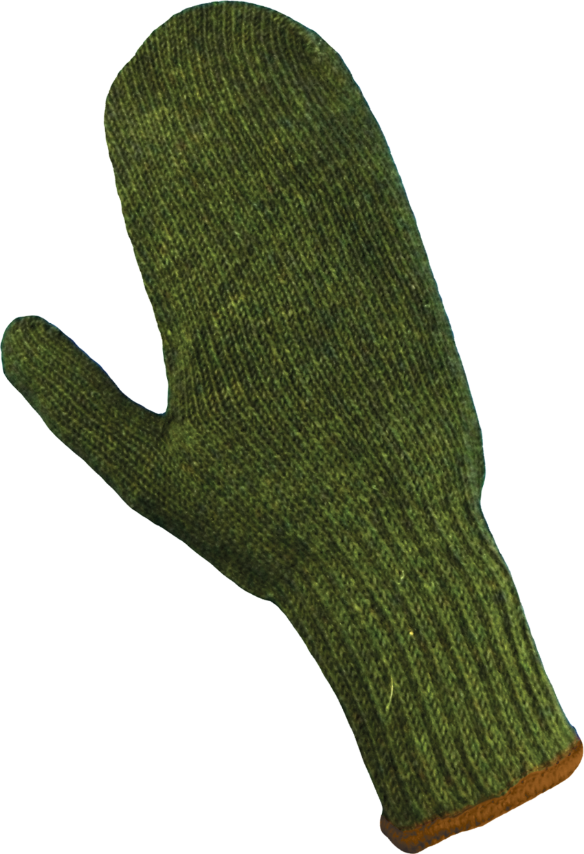 Army Green Rag Wool Mittens