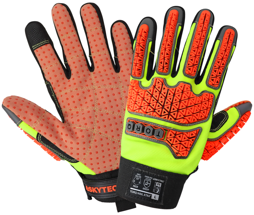 Torq Hail Xtra&trade; High-Visibility Multi-Hazard Gloves with a Tuffalene&reg; Lined Synthetic Leather Palm