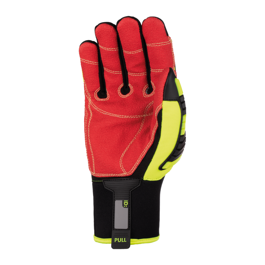 Torq Red F&trade; High-Visibility Cut and Impact Resistant Gloves with Synthetic Leather Palm