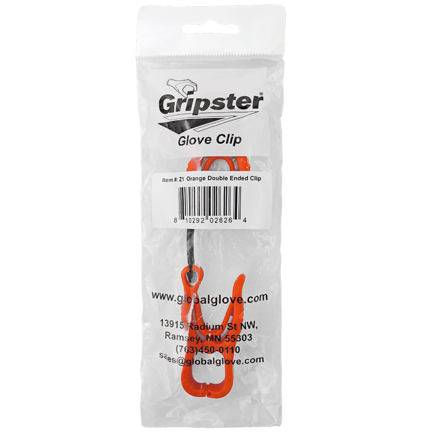 Gripster® Dual-Ended High-Visibility Orange Utility Clip
