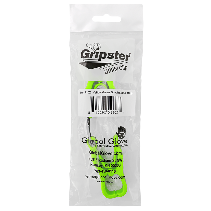Gripster® Dual-Ended High-Visibility Yellow/Green Utility Clip