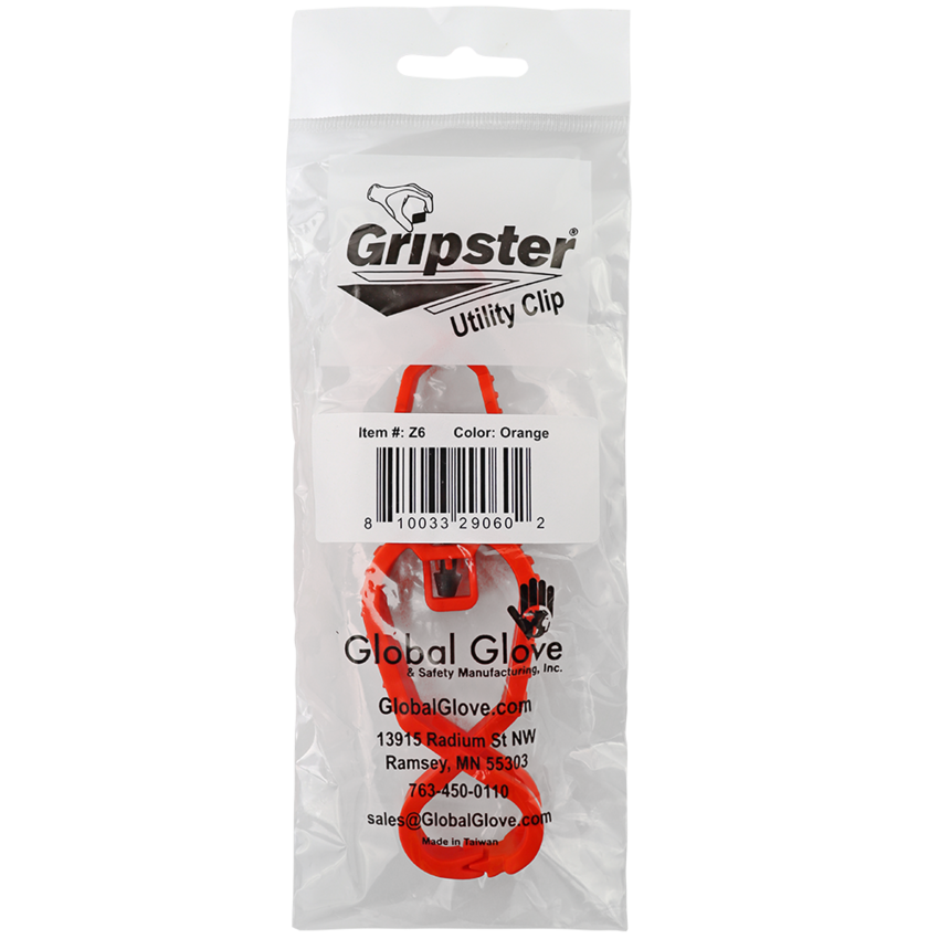 Gripster® High-Visibility Orange Dual Large/Small Multi-Use Utility Clip