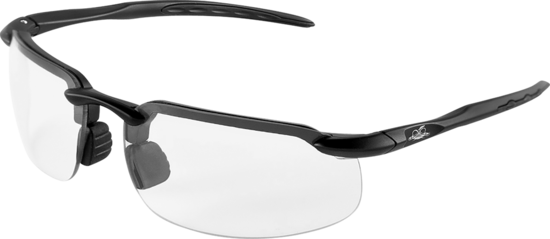 Swordfish® Clear Anti-Fog Lens, Crystal Black Frame Safety Glasses