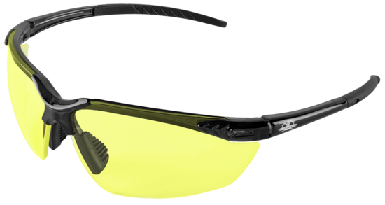 Mojarra® Yellow Lens, Crystal Black Frame Safety Glasses