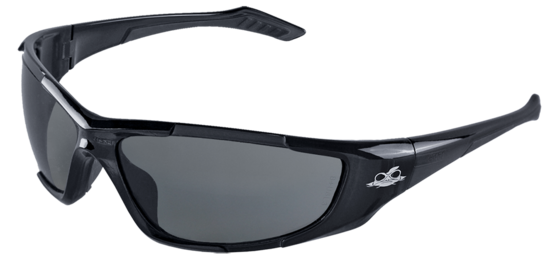 Javelin™ Dark Smoke Anti-Fog Lens, Crystal Black Frame Safety Glasses