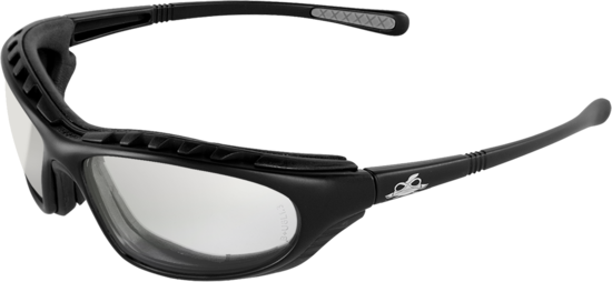 Steelhead® Indoor/Outdoor Anti-Fog Lens, Matte Black Frame Safety Glasses