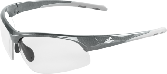Wahoo® Clear Anti-Fog Lens, Shiny Pearl Gray Frame Safety Glasses