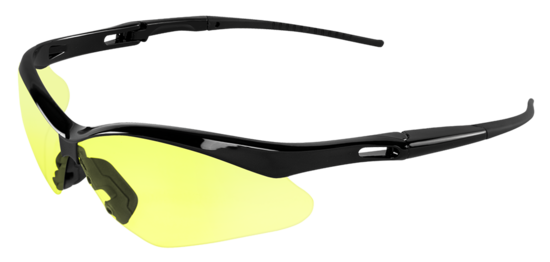 Spearfish® Yellow Anti-Fog Lens, Shiny Black Frame Safety Glasses