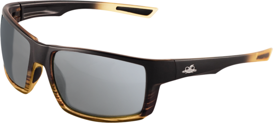 Sawfish™ Silver Mirror Anti-Fog Lens, Tortoise/Black Frame Safety Glasses