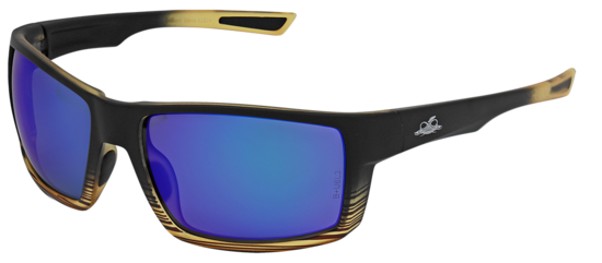 Sawfish™ Blue Mirror Performance Fog Technology Polarized Lens, Tortoise/Black Frame Safety Glasses