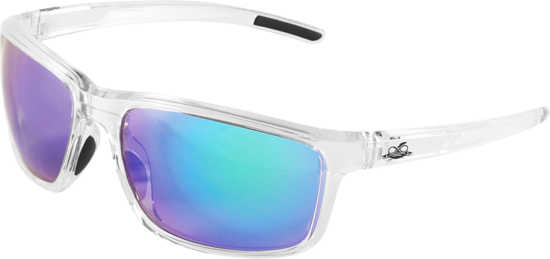 Pompano™ Green Mirror Anti-Fog Lens, Crystal Clear Frame Safety Glasses