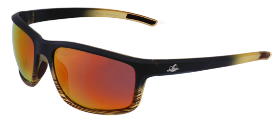 Pompano™ Red Mirror Performance Fog Technology Polarized Lens, Tortoise/Black Frame Safety Glasses