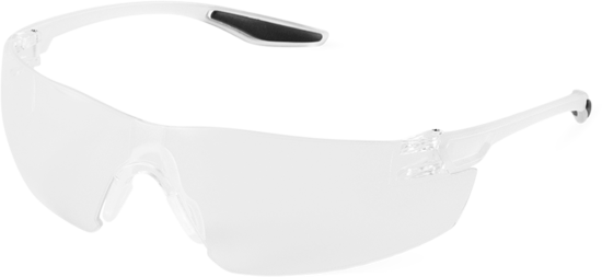 Discus™ Clear Anti-Fog Lens, Frosted Clear Frame Safety Glasses