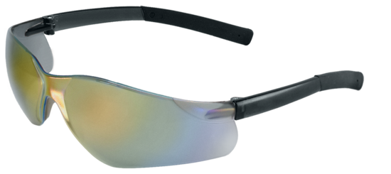 Pavon® Rainbow Mirror Lens, Frosted Black Frame Safety Glasses