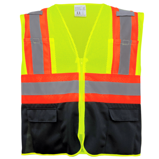 FrogWear® HV High-Visibility Mesh Polyester Surveyors Safety Vest