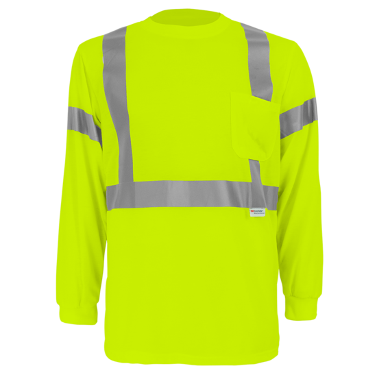 FrogWear® HV Self-Wicking High-Visibility Long-Sleeved Shirt with Reflective