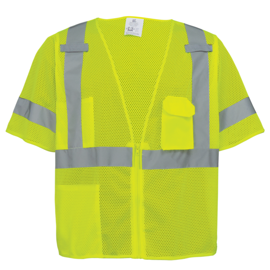 FrogWear® HV High-Visibility Mesh Polyester Short-Sleeved Safety Vest