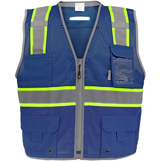 FrogWear® HV Blue Enhanced Visibility Surveyors Safety Vest