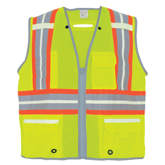 FrogWear® HV Photoluminescent Surveyors Safety Vest with Reflective
