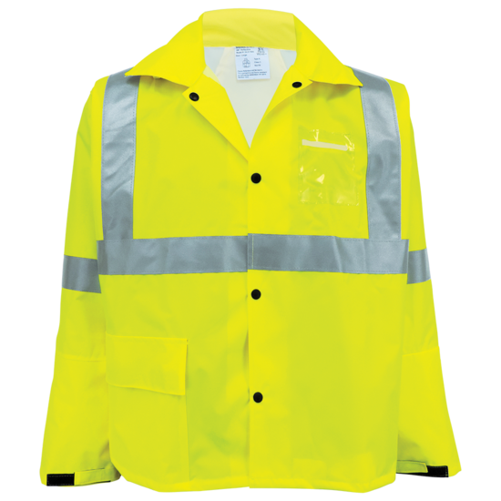 FrogWear® HV High-Visibility Self-Extinguishing Yellow/Green Rain Jacket