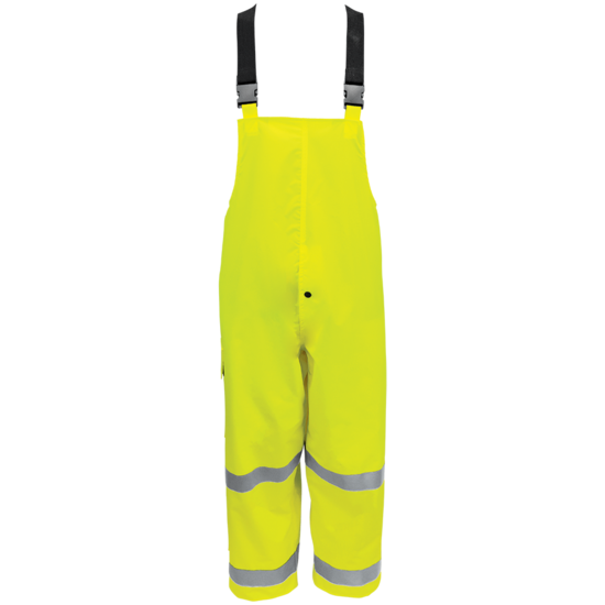 FrogWear® HV High-Visibility Yellow/Green Self-Extinguishing Rain Bibs