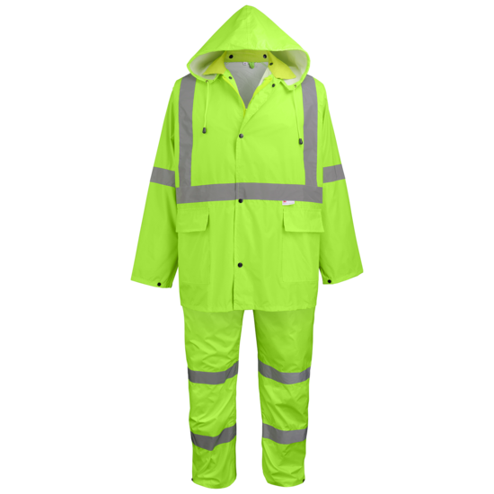 FrogWear® HV Three-Piece High-Visibility Rain Suit